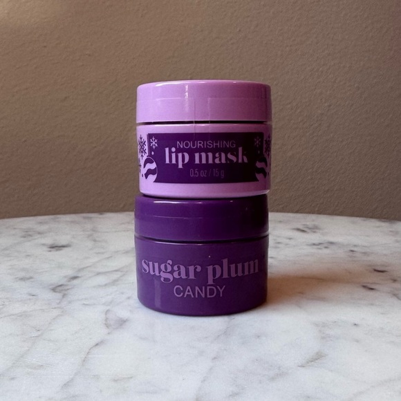 Bath & Body Works Sugar Plum Candy Lip Scrub and Mask Bundle - NEW, 0.5 oz EACH - Picture 1 of 4
